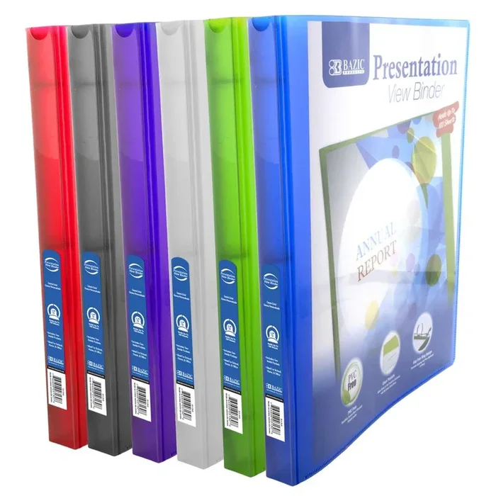 1/2″ Poly 3-Ring Presentation View Binder w/ Pocket