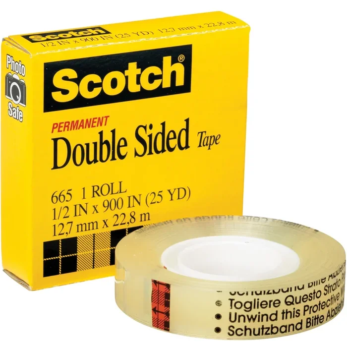 1″ x 36 yds. Scotch 665 Double Sided Tape (Permanent)