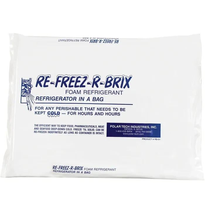 11 1/4 x 9 1/4 x 1 Re-Freez-R-Brix Cold Bricks 12/Case