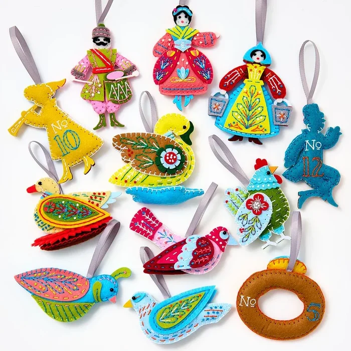 12 Days of Christmas Felt Ornaments Kit