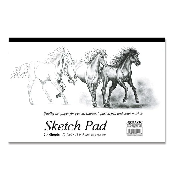 20 Ct. 18″ X 12″ Sketch Pad