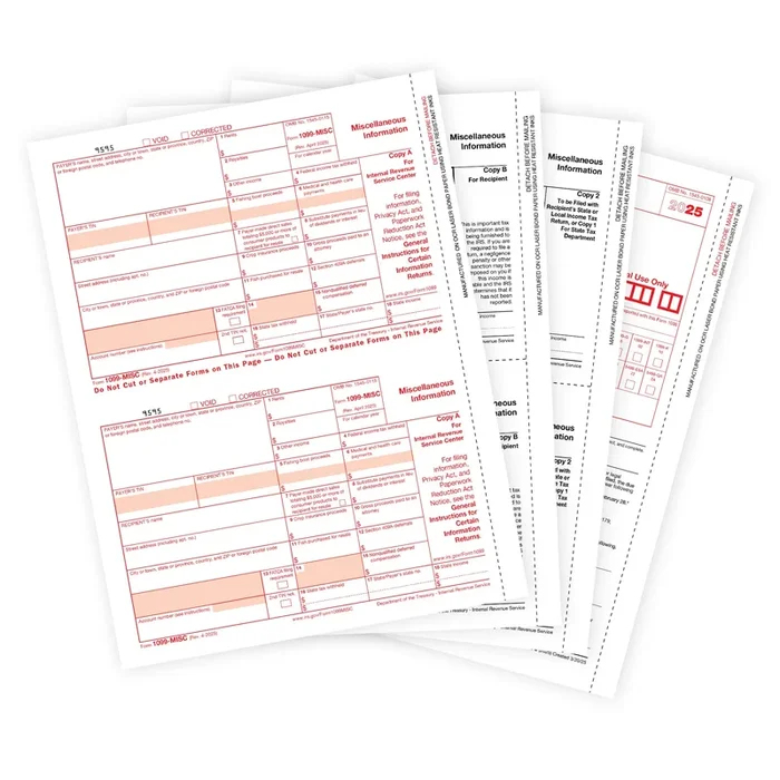 2025 Blue Summit Supplies Tax Forms, 1099 MISC 5 Part Tax Forms Kit, 25 Count
