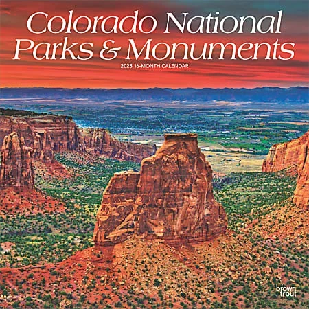 2025 BrownTrout Colorado National Parks & Monuments Monthly Square Wall Calendar, 12″ x 12″, American States, Jan to Dec 2025, 9781975474706