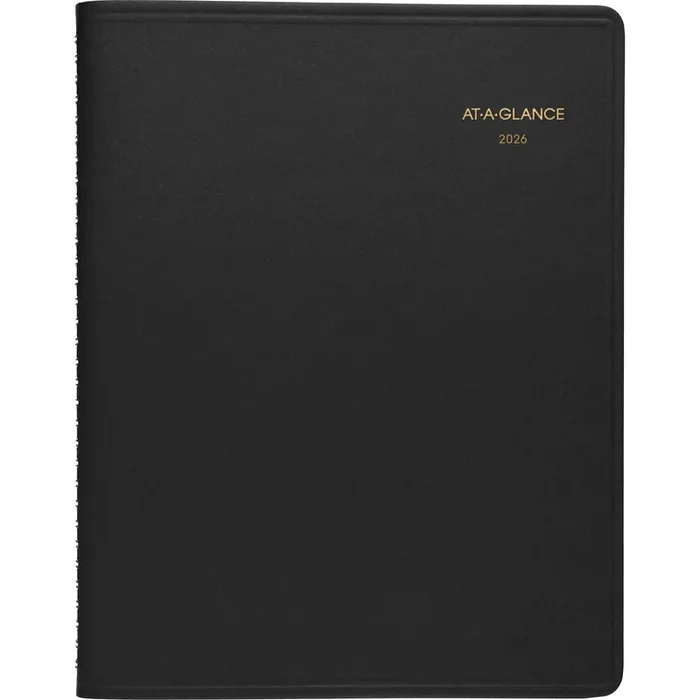 2026 AT-A-GLANCE 8.25″ x 11″ Weekly Appointment Book, Faux Leather Cover, Black (70-950-05-26)