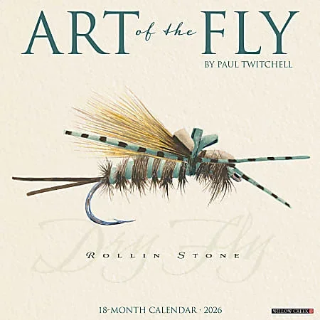 2026 Willow Creek Press Art & Design Monthly Wall Calendar, 12″ x 12″, Art of the Fly (Paul Twitchell), January To December, 55328