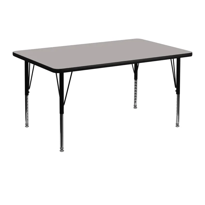 30”W x 48”L Rectangular HP Laminate Activity Table – Height Adjustable Short Legs