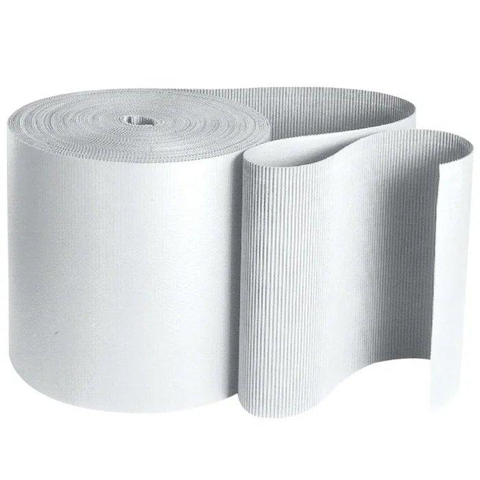 36″ B-Flute White Single Faced Corrugated 250 Feet/Roll