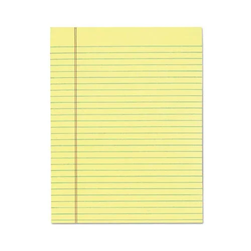 “the Legal Pad” Glue Top Pads, Wide/legal Rule, 50 Canary-yellow 8.5 X 11 Sheets, 12/pack