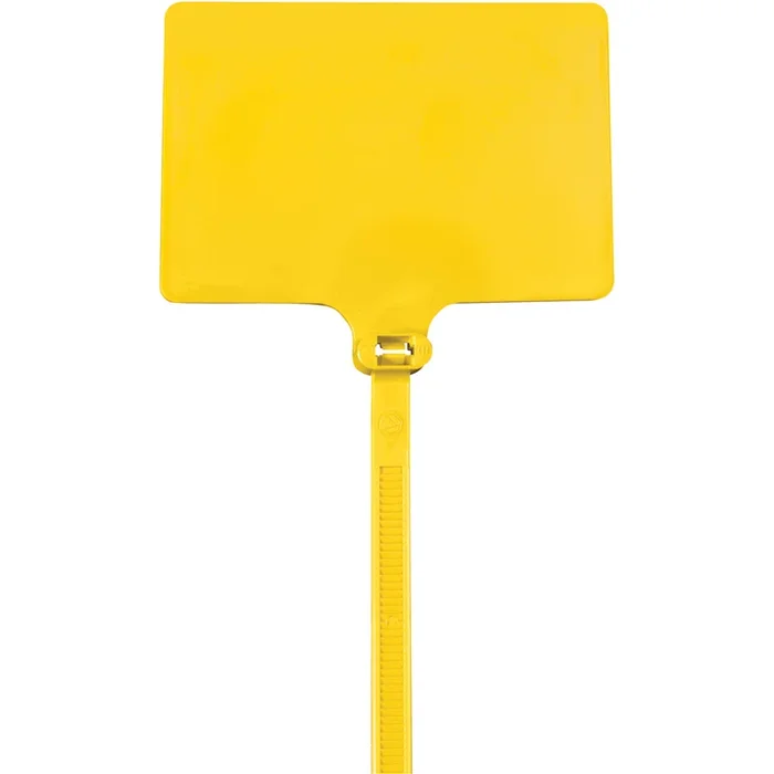 9″ (120 lb Tensile) Yellow Identification Cable Ties 100/Case