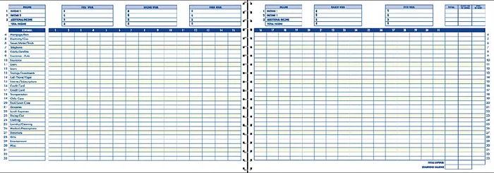 Adams® Home Budget Book, 10 1/2″ x 7 1/2″, 56 Pages, White Sheets, Navy Cover