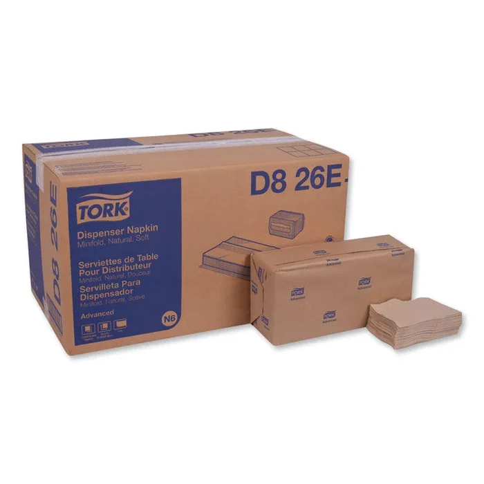 Advanced Soft Minifold Dispenser Napkins, 1-Ply,13 x 12 , Natural, 6000/Carton