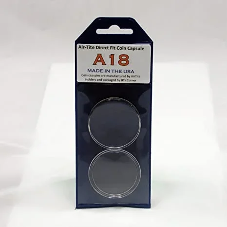 Air-Tite Direct Fit Coin Capsule A18 for U.S. Dime in JP’s Retail Packaging