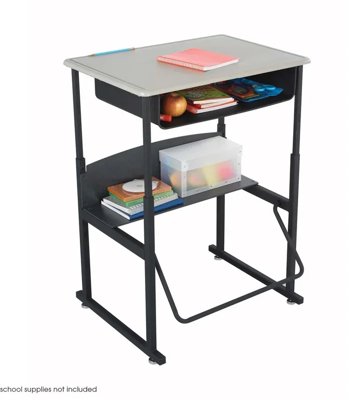 AlphaBetter® Desk with Book Box Standard Top 28″ x 20″ Beige [1202BE]