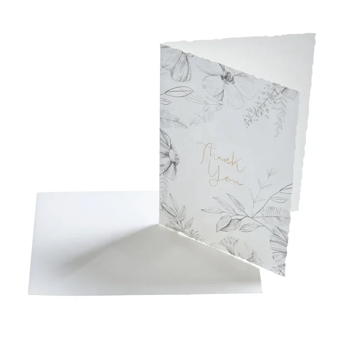 Antique Floral Thank You Cards – 50 Count