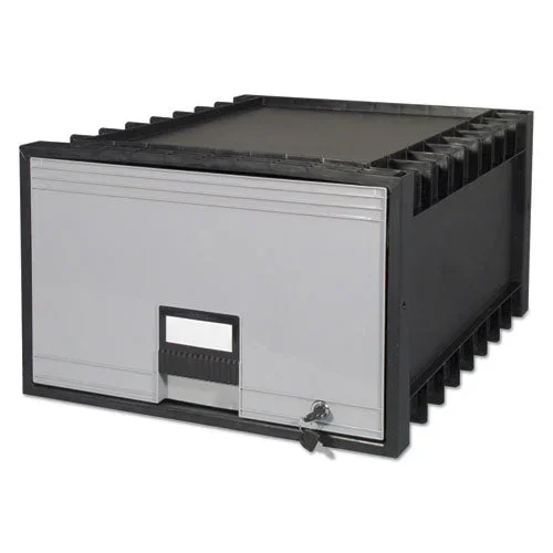 Archive Storage Drawers With Key Lock, Legal Files, 18.25″ X 24″ X 11.5″, Black/gray