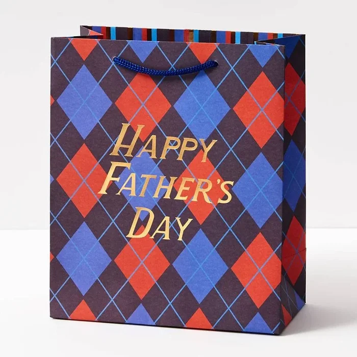 Argyle Happy Father’s Day Medium Gift Bag