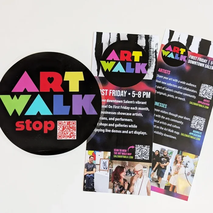 Art Walk Clings and Rack Cards