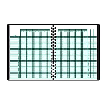 AT-A-GLANCE® Undated Class Record Book, 8 1/4″ x 10 7/8″, Black