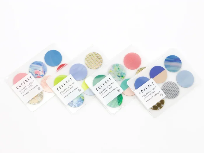 Autocollants en film à motif cosmétique Hitotoki Coffret Cercles