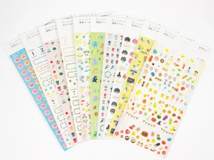 Autocollants pour agenda Midori