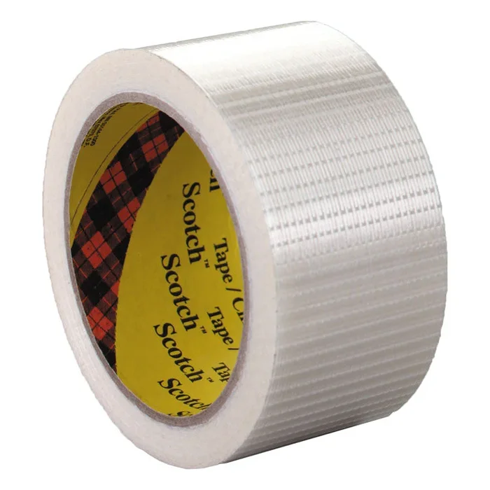 Bi-Directional Filament Tape, 3″ Core, 50 mm x 50 m, Clear