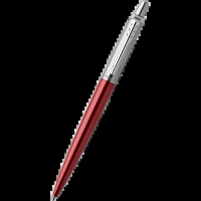 Bolígrafo Parker Jotter Kensington rojo con adornos cromados