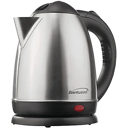 Brentwood 1.5 Liter Stainless Steel Tea Kettle – 1000 W – 1.59 quart – Brushed Stainless Steel