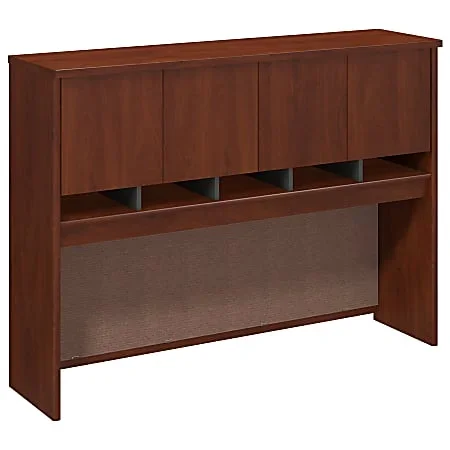 Bush Business Furniture Components Hutch 60″W, Hansen Cherry/Graphite Gray, Standard Delivery