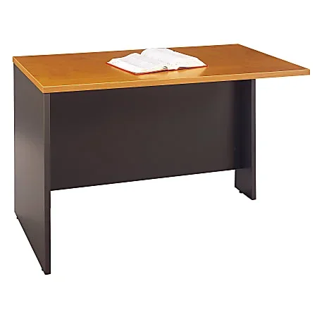 Bush Business Furniture Components Return Bridge, 48″W, Natural Cherry/Graphite Gray, Standard Delivery