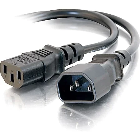 C2G 15ft 18 AWG Computer Power Extension Cord (IEC320C14 to IEC320C13) – 15ft