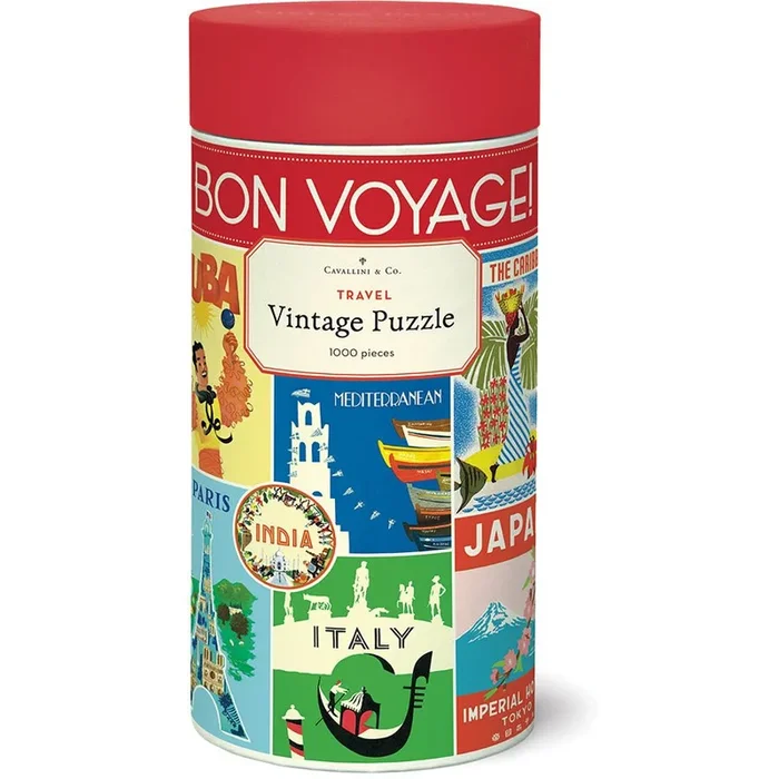 Cavallini & Co. Vintage Inspired 1000 Piece Puzzle – Travel