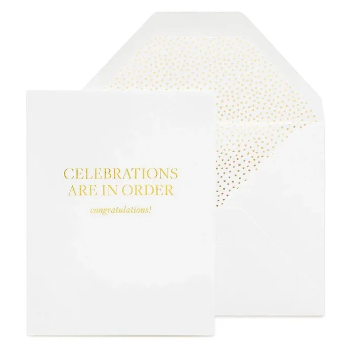 Celebrations Are In Order Congratulations Card