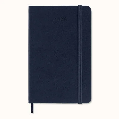 Classic Planner 2026 PocketDaily, hard cover, 12 months, Sapphire Blue