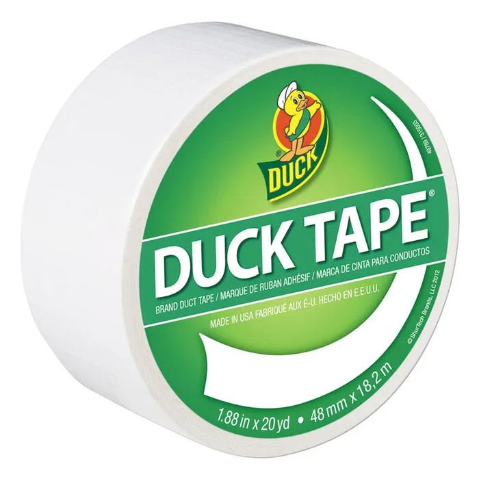 Colored Duct Tape, 3″ Core, 1.88″ x 20 yds, White