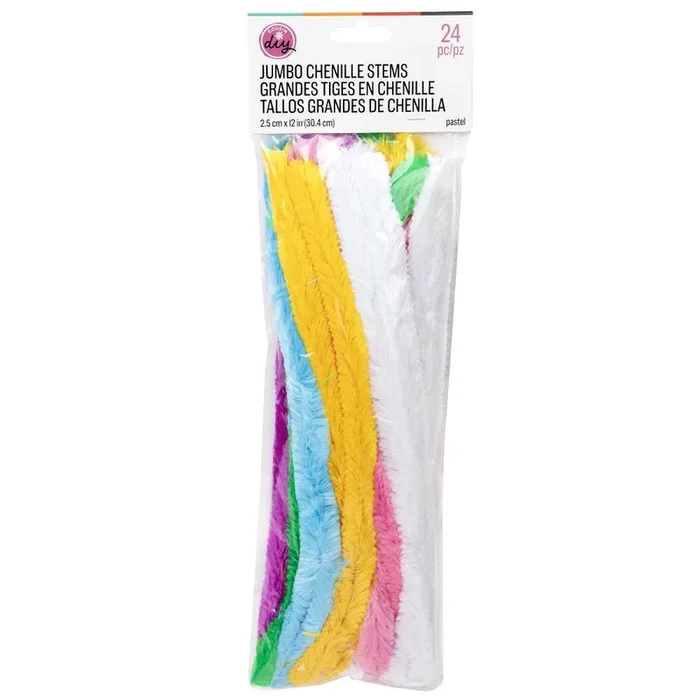CousinDIY Chenille Stems 24 Pack – Pastel Colors