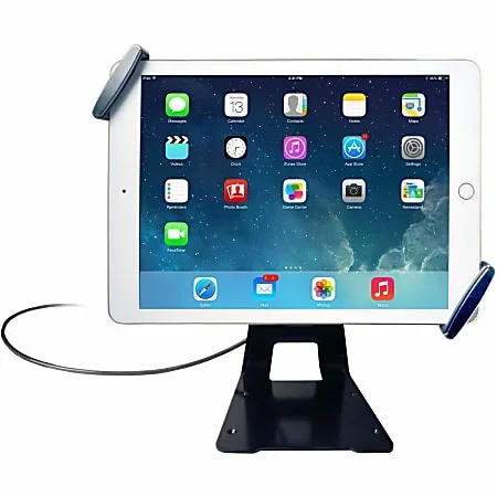 CTA Digital Universal Anti-Theft Security Grip Holder With Stand For Tablets, Black