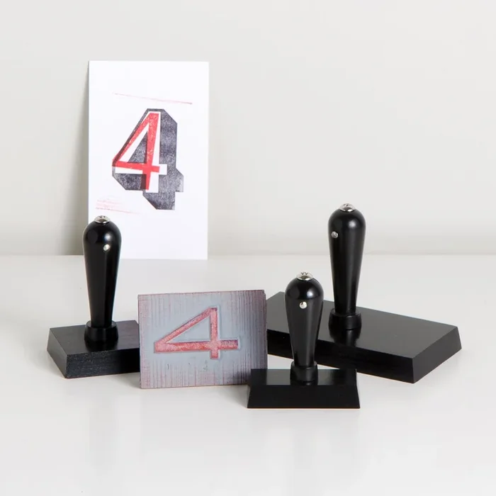 Custom Rubber Stamp: Black Gloss Wood