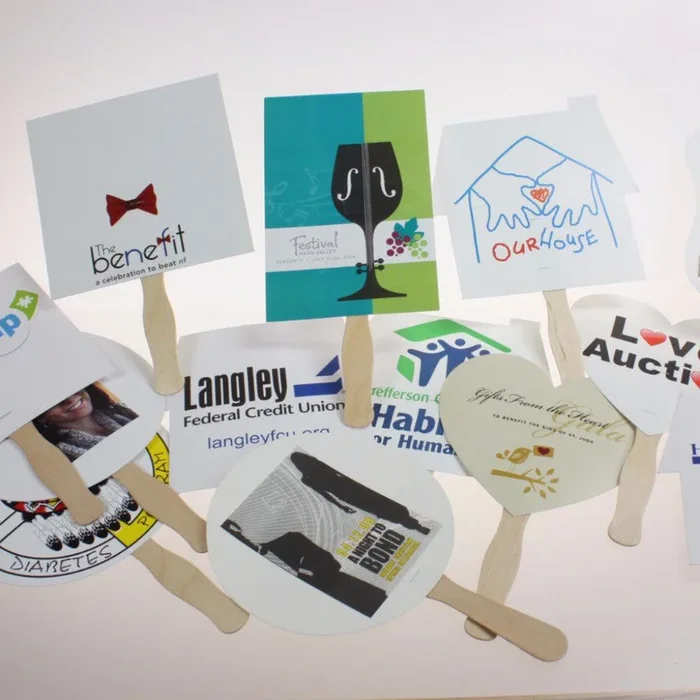 Custom Shape Paddle – Full Color – No Number (100/Pack)