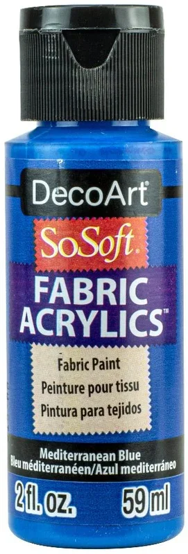 DecoArt SoSoft Fabric Acrylics 2 oz – Mediterranean Blue