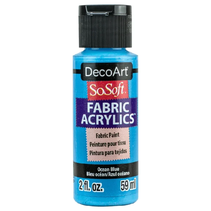 DecoArt SoSoft Fabric Acrylics 2 oz – Ocean Blue