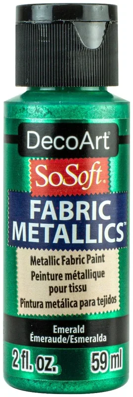 DecoArt SoSoft Metallic Fabric Acrylics 2 oz – Emerald