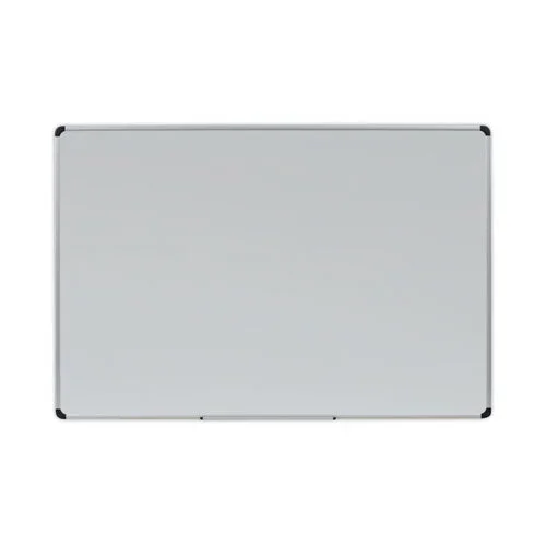 Deluxe Porcelain Magnetic Dry Erase Board, 72 X 48, White Surface, Silver/black Aluminum Frame