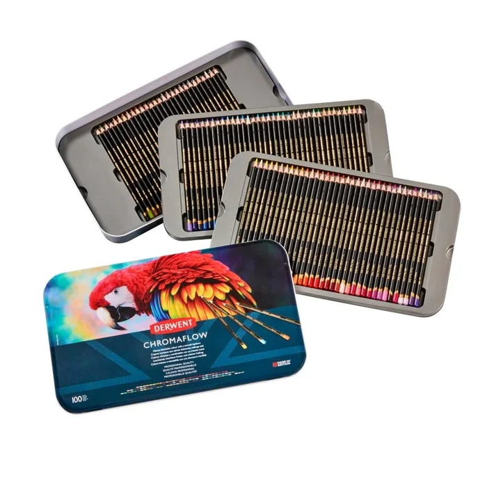 Derwent Chromaflow Pencils Tin of 100