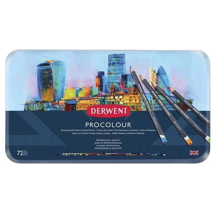 Derwent Procolour Pencil Tin of 72