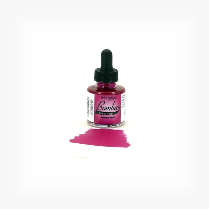 Dr. P.H. Martin Bombay India Ink 1oz – Cherry Red