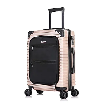 DUKAP TOUR ABS Hardside Spinner Carry-On, 23-1/2”H x 15”W x 9”D, Champagne