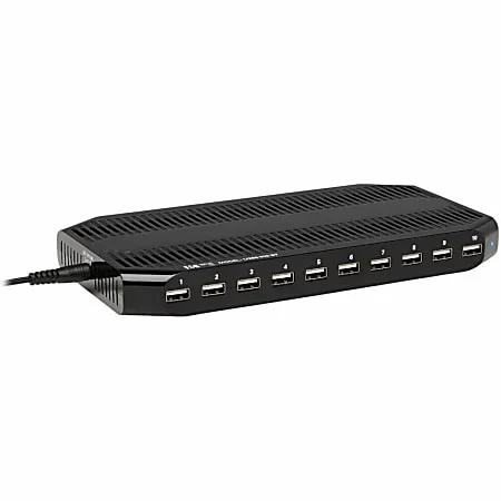 Eaton Tripp Lite Series 10-Port USB Charging Station Hub w Adjustable Storage Tablet/Smartphone/iPad/Iphone 5V 21A 105W – U280010ST
