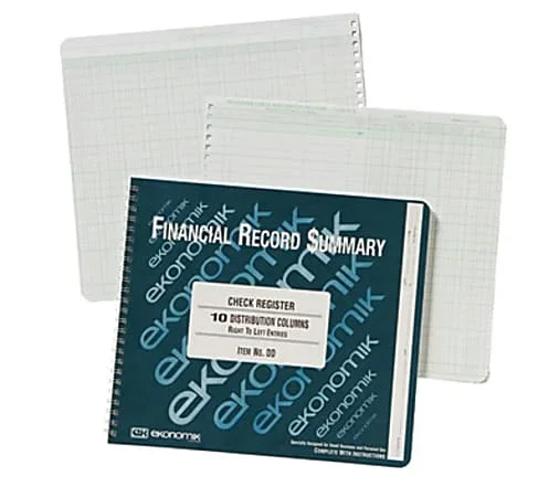 Ekonomik Financial Record Summary, 8 3/4″ x 10″, 100% Recycled