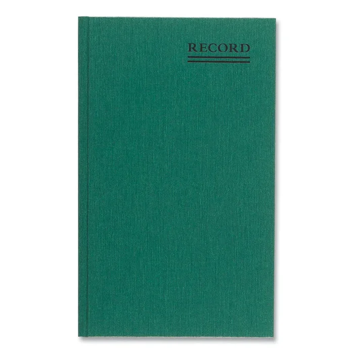 Emerald Series Account Book, Green Cover, 12.25 x 7.25 Sheets, 150 Sheets/Book