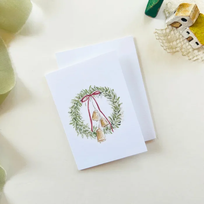 Emily Lex Mini Notecard – Bell Wreath